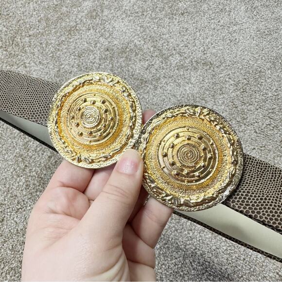 Gay Boyer Vintage 1980s Gold Round Buckle Belt Medium main image 5